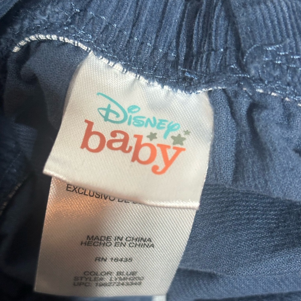 Disney Mickey Mouse Corduroy Baby Overalls - Navy 12 Months - Picture 9 of 10